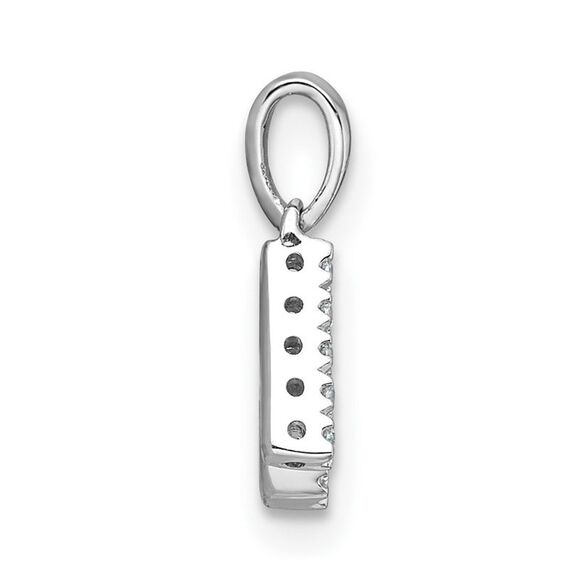 Kazi Luxury 14K White Gold Diamond Letter K Initial with Bail Pendant
